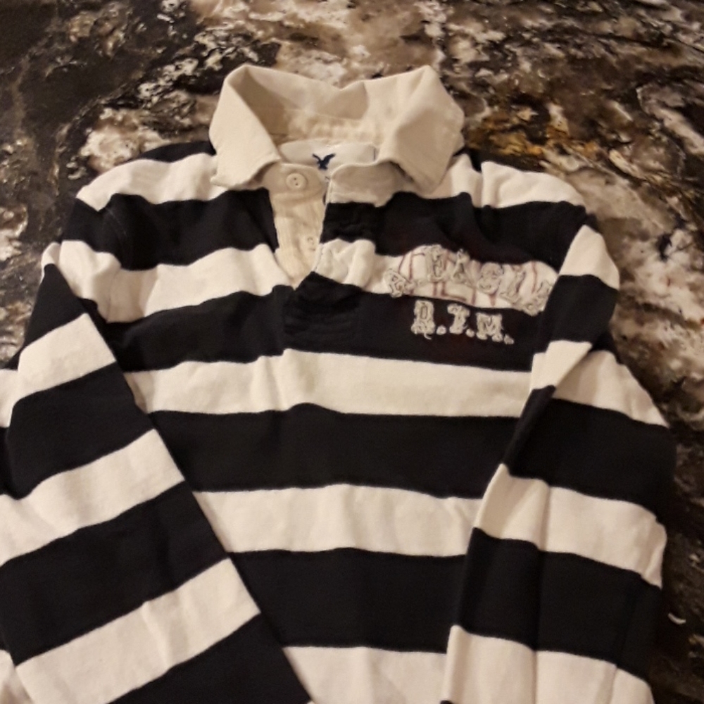 American eagle boys fit rugby shirt